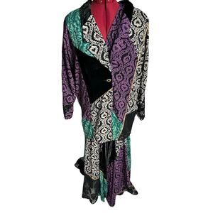 Carole Little Vintage Blazer Top Skirt 3‎ Piece Set